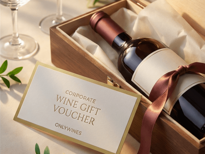 OnlyWines wine gift voucher in a gift box